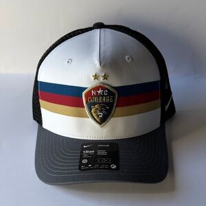 Nike White, Gray, and Black Cap with Emblem